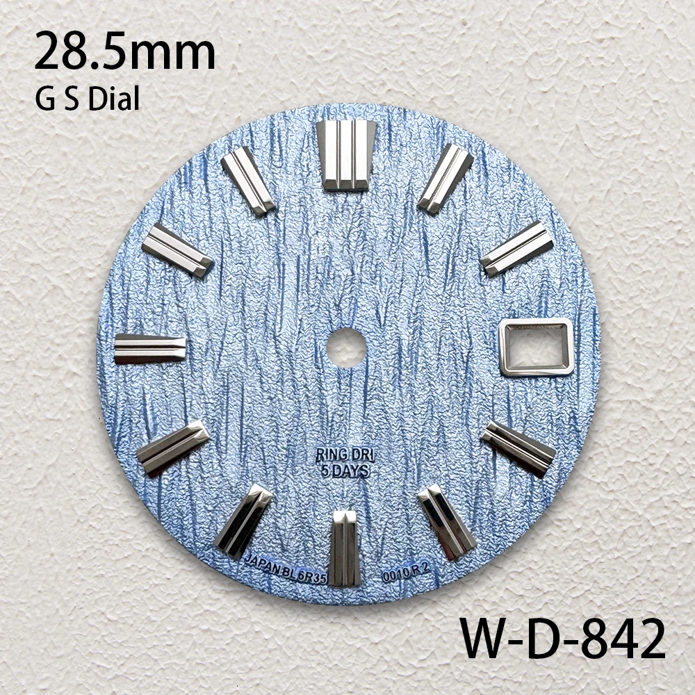 28.5mm Glacier GS Dial Fit NH35/NH36 Japan Automatic Movement High-Quality Solid Nail Dial Watch Modification Accessories