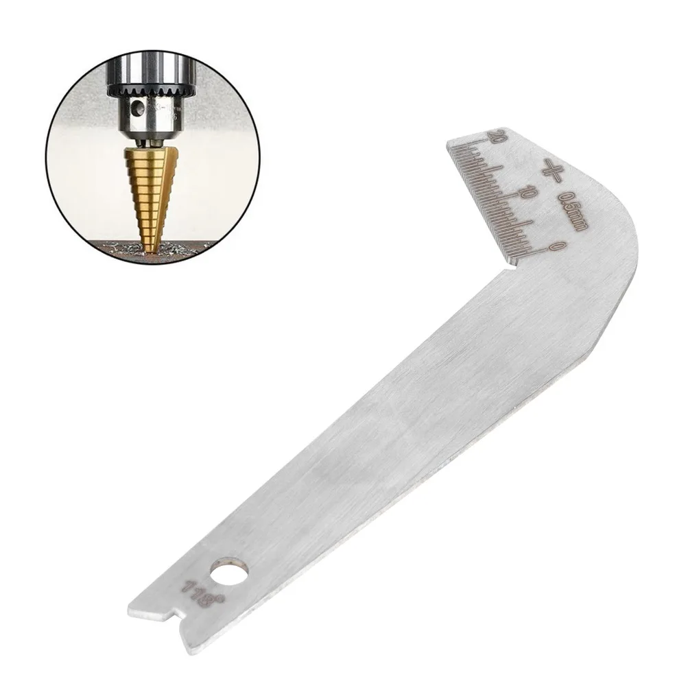 2 PCS 118 Degree​ Drill Bit Angle Gauge​ Stainless Steel​ 0.5mm Measurement​ Drill Sharping Tools​ 0-20mm Range