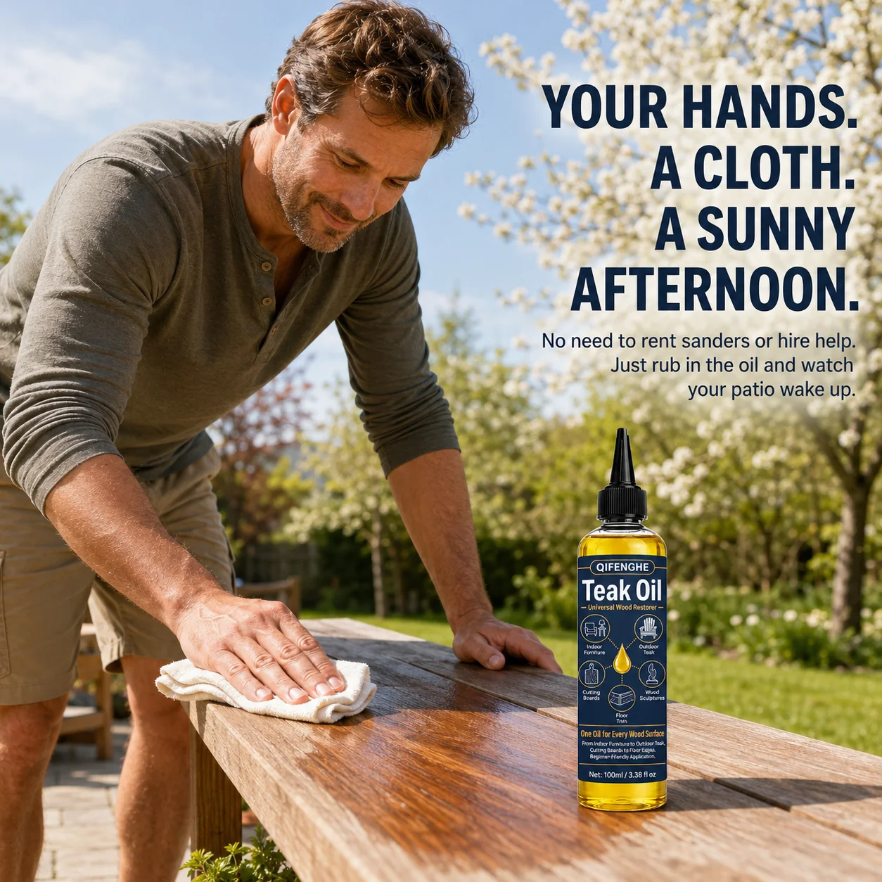 Teak Oil Wood Care 100ml, Natu - Outdoor Furniture Restoration review and price