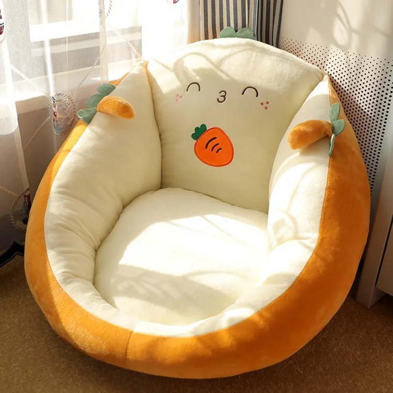 Floor cushion with integrated backrest, tatami-style lazy seat, children's bedroom sofa, bay window thickened soft cushion