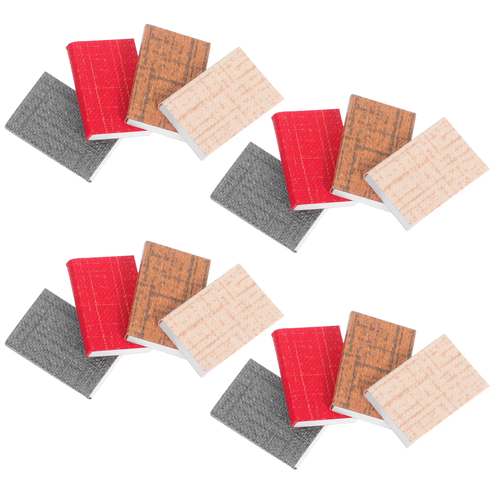 

16Pcs Miniature Books 1:12 Scale Classical Tiny Blank Books for Dollhouse Study Room Bookshelf Decoration Miniature Book