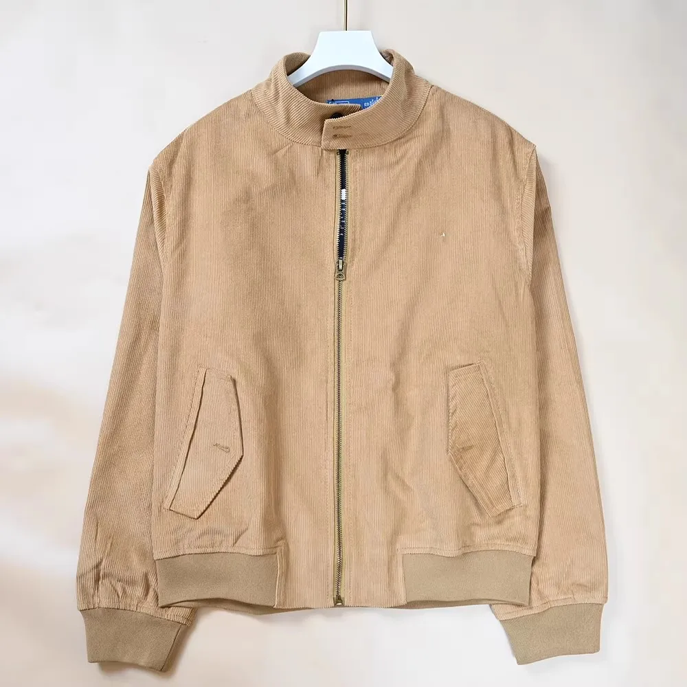 

Ladies Embroidered Cotton Velvet Jacket Double Button Stand Collar Short Outerwear Fashionable Winter Coat for Women