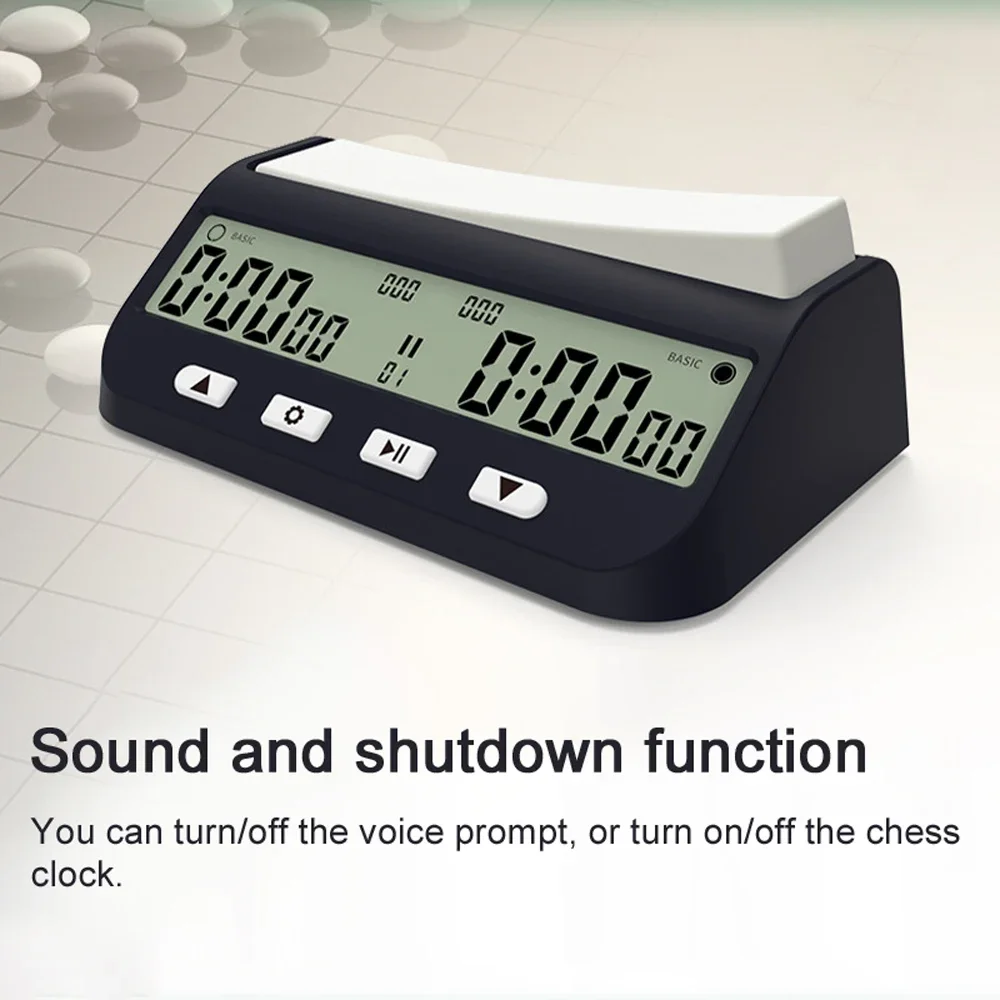 Digital Chess Clock, Multifunctional Timer, Accurate Count Up Down, Board Game Stopwatch, Professional Chess Timer