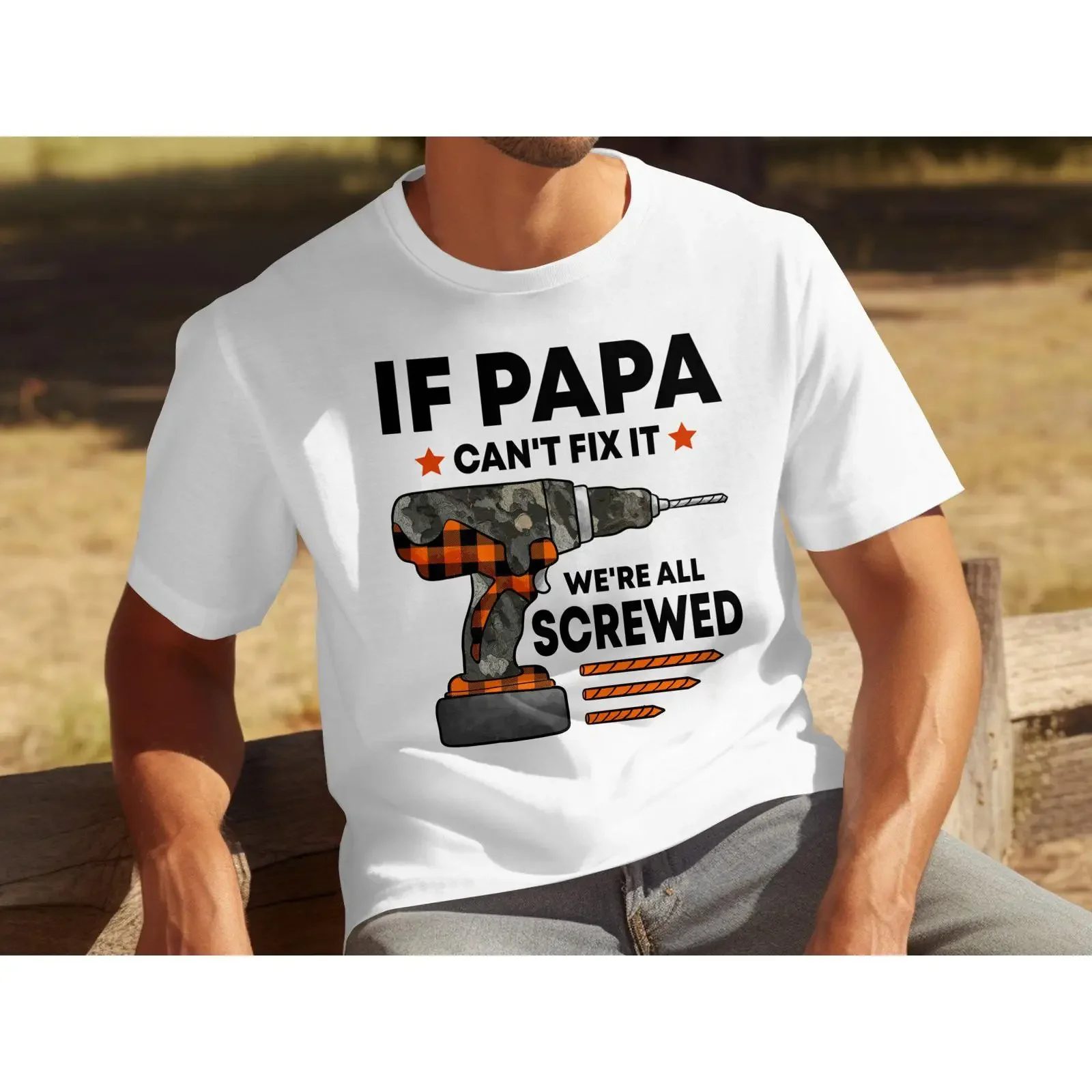 If Papa Cant Fix It Funny T Shirt SweaT Handyman Dad DIY Lover Father's Day Construction Worker vintage Washed homme