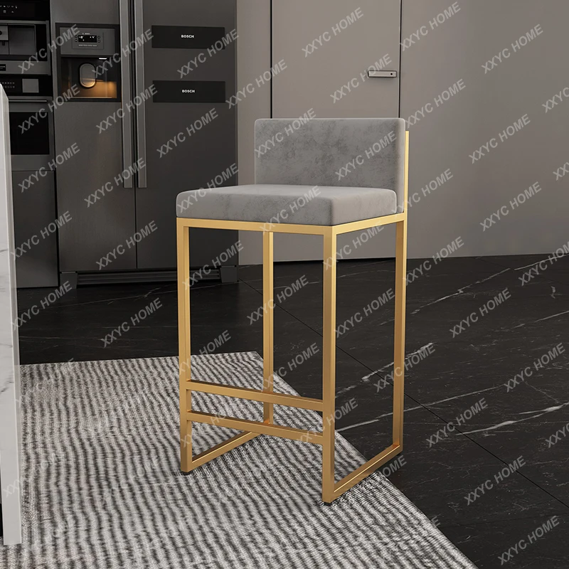 Luxury Designer Bar Chairs Dining Gold Kitchen Bar Stools Black Counter Sillas Para Barra De Cocina Bar Table Chairs Set