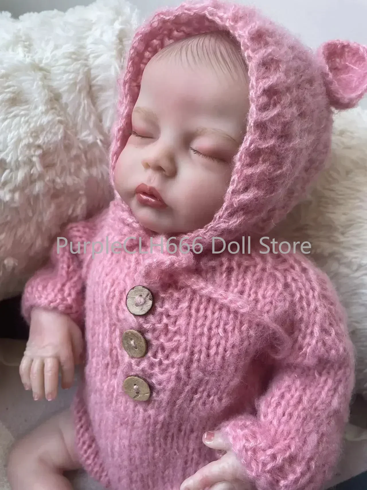 

Deliah Reborn Baby Doll 18'' Newborn Soft Cuddly Body Lifelike 3D Skin with Visible Veins High Quality Handmade Doll