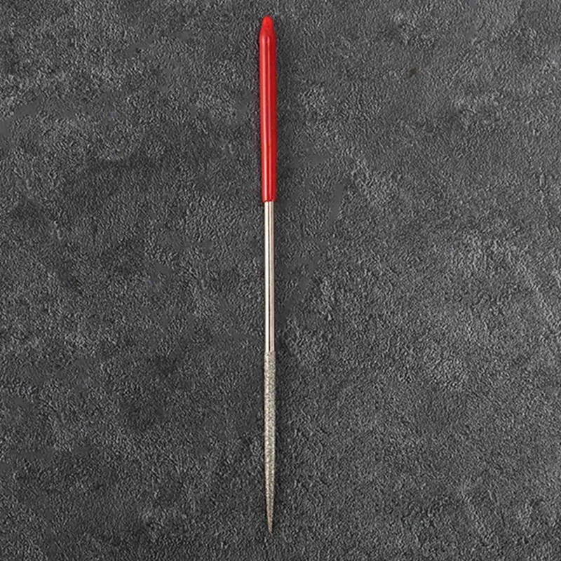 4 шт., алмазные напильники для фотоаппарата «крысиный хвост», 3 мм X 140 мм, серебристо-красный