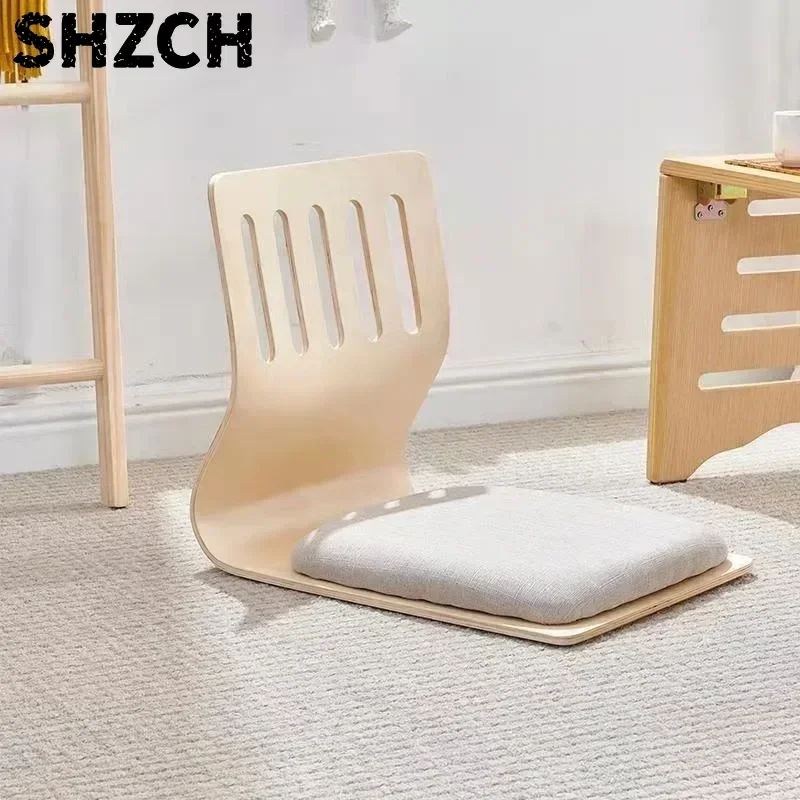 Japanese Chair Design Home Living Room Furniture Kotatsu Table Chair Tatami Zaisu LegLess Floor Chair Black Finish