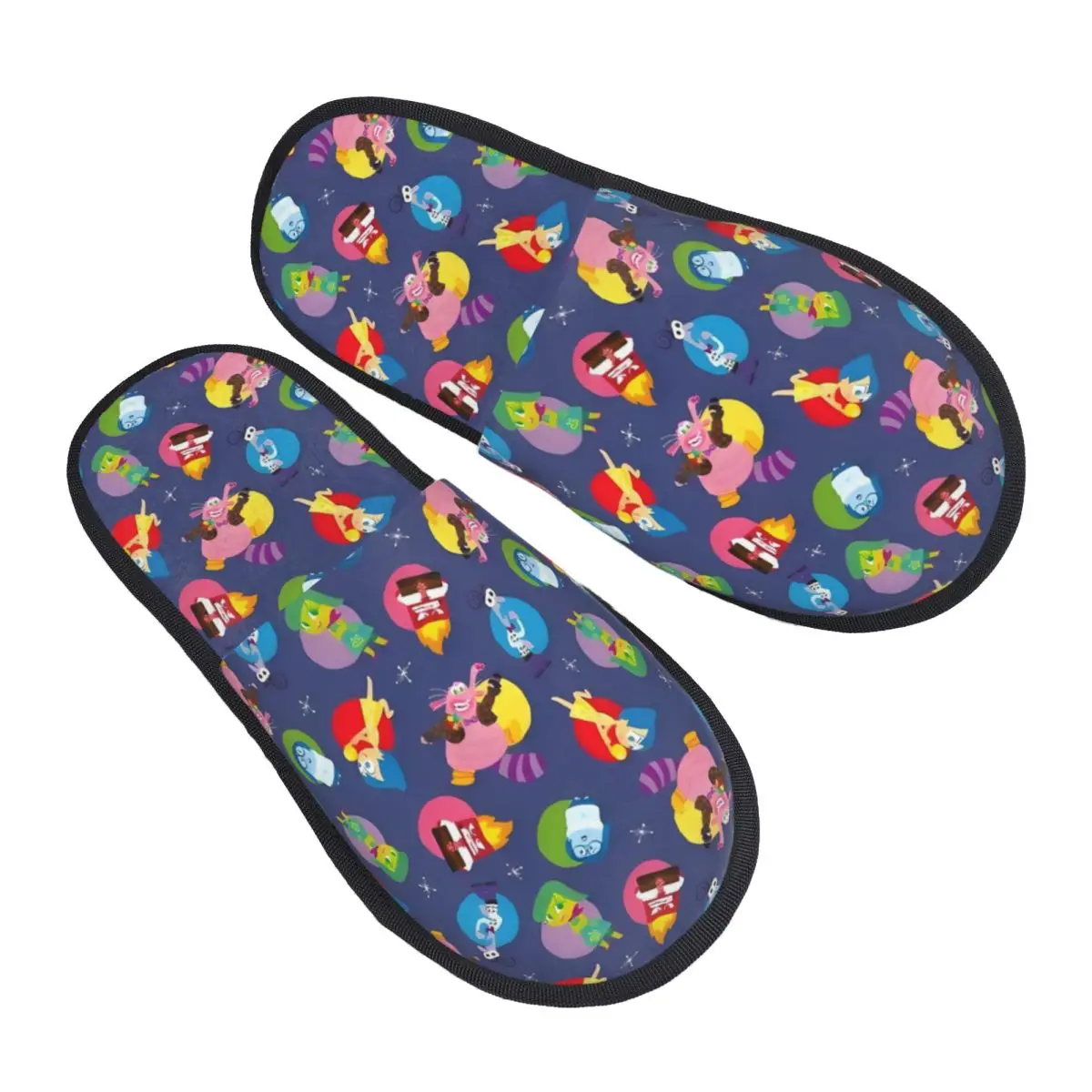 

Custom Inside Out Soft Scuff With Memory Foam Slippers Women Cute Cartoon Spa House Shoes