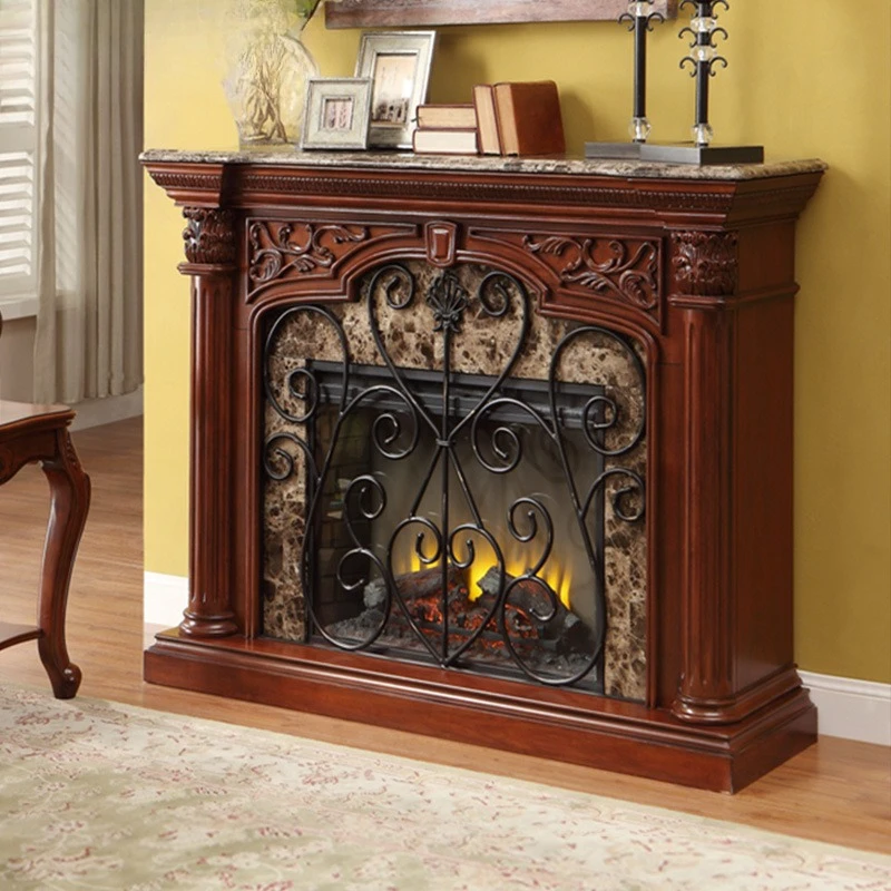 

American fireplace living room home entrance retro European simulated carbon fire 1.52 meters decorative cabinet U210
