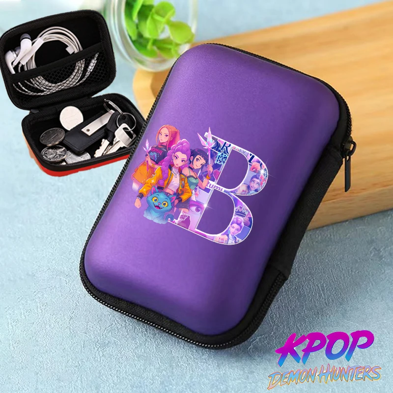 

Новый KPop Demon Hunters Сумка для хранения кабеля для передачи данных Rumi Mira Zoey Аниме Чехол для наушников с героями мультфильмов Портативные дорожные сумки для хранения мелочей