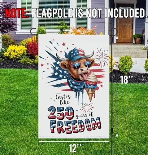 Freedom Garden Flag Cream Outdoor Decor Yard Sign Double S UUI GGX