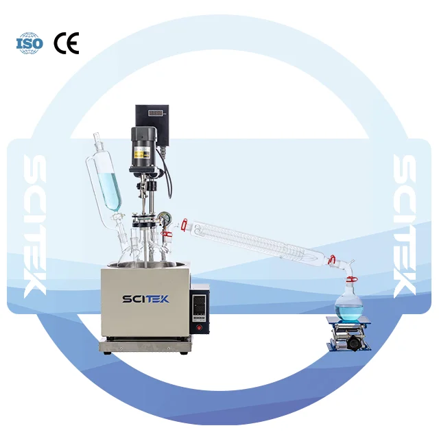 5L Single-Layer High Pressure Stainless Steel Mixing Tanks Glass Polymerization Reactor for Laboratory OEM Customizable