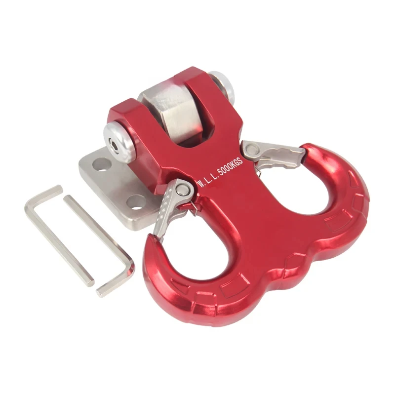 Stainless Steel Creative Base With 7075 Aluminum Alloy Sheep Horn Tow Hook Trailer Hitch Modified Accessories