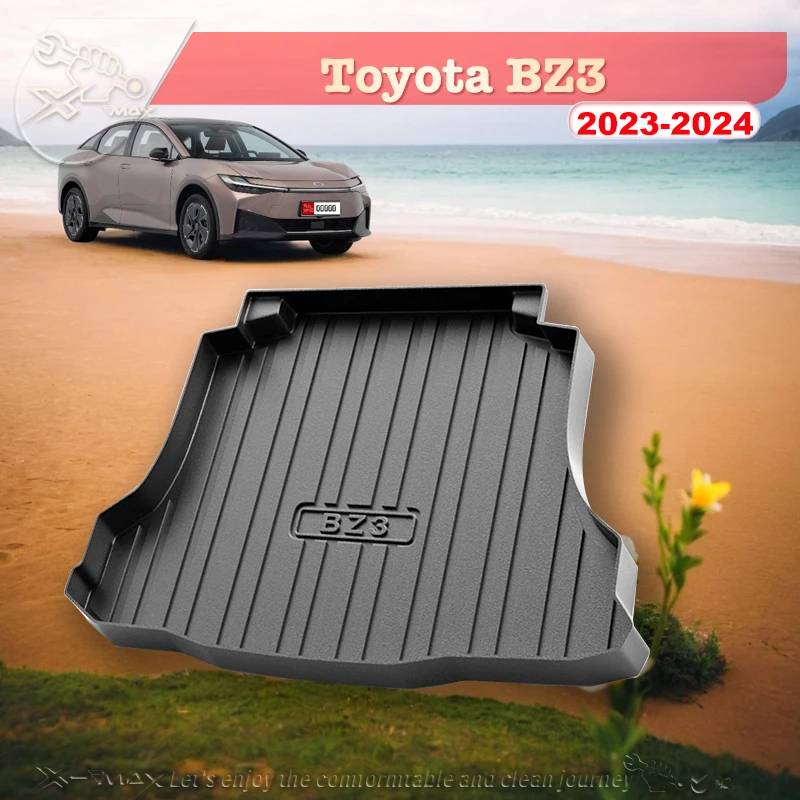 

For Toyota BZ3 2023-2024 Fit Car Trunk Mat All Season Black Cargo Mat 3D Shaped Laser Measured Trunk Liners