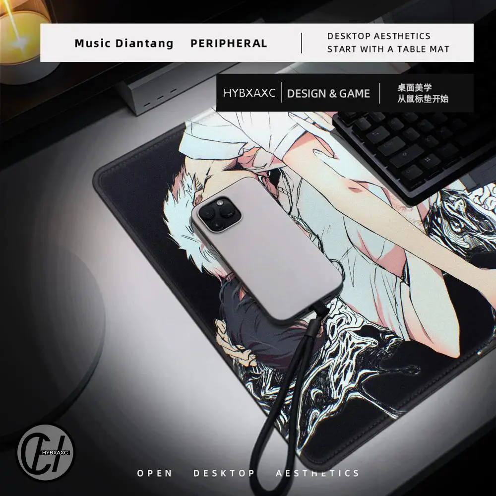 HYBXAXC The S-summer H-Hikaru Died Anime Mouse Pad HD Desk Pad Extended Gaming Keyboard Mats Large 40x90cm XXL Gamer Mousepad
