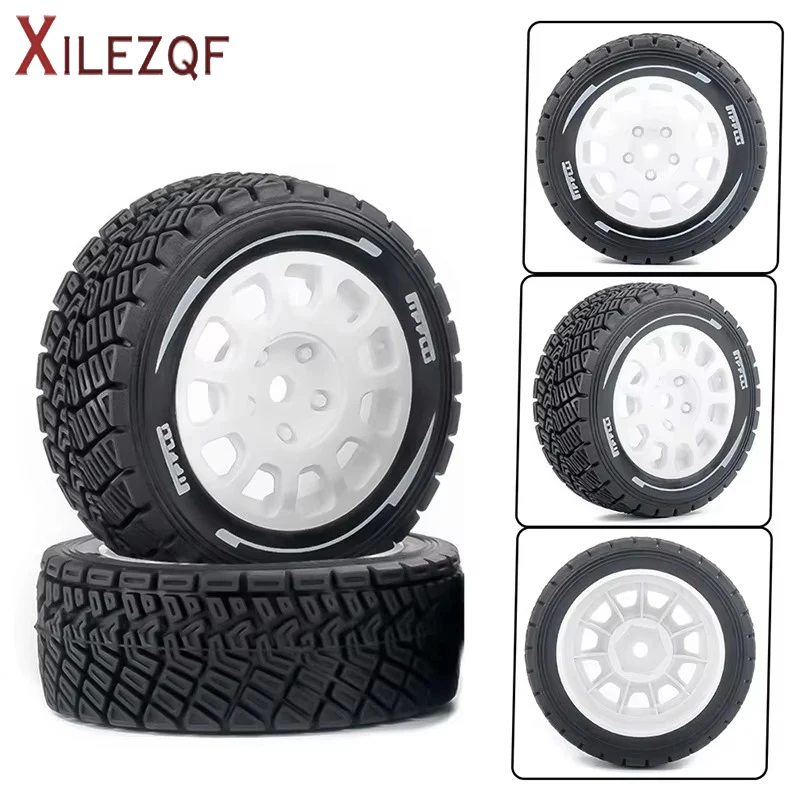 XILEZQF 4PCS 58mmx39mm 1/14 MJX Racing Flat Running Wear-Resistant Tire Skins Modified Accessory W307 for Model Cars view 3