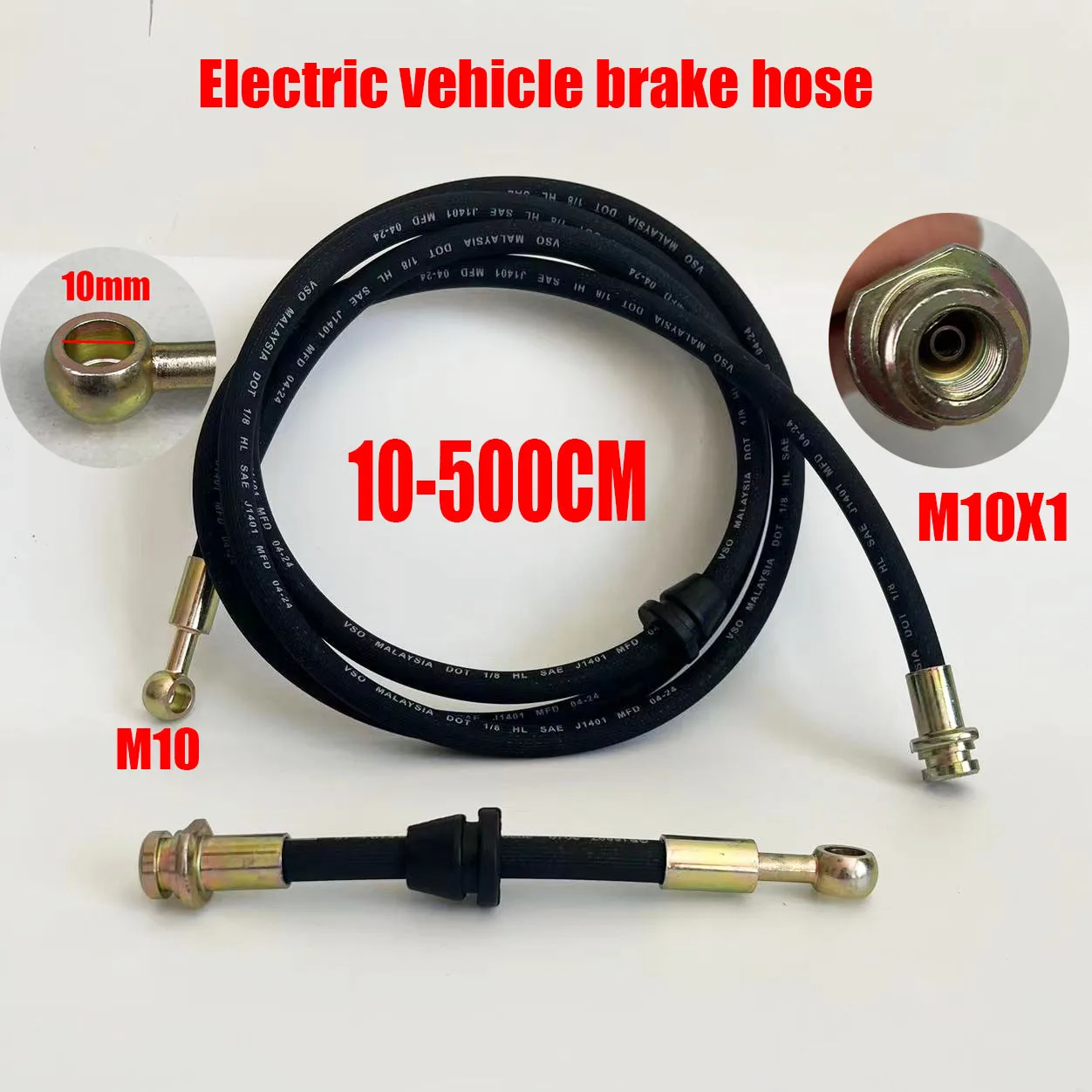 1/8 General Motors Brake Hose Clutch Oil Pip Low Temperature Resistance High Tensile Strength  Reinforced Hydraulic Brake System