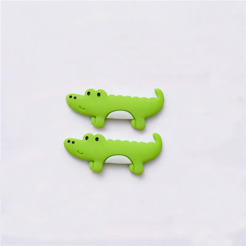 كابوشون بظهر مسطح على شكل حيوانات كرتونية ، زينة كاواي حرفية ، أجزاء ديكو للهاتف ، إكسسوارات أقواس شعر ذاتية الصنع ، تمساح ، ثعلب ، بطة ، 5 * *