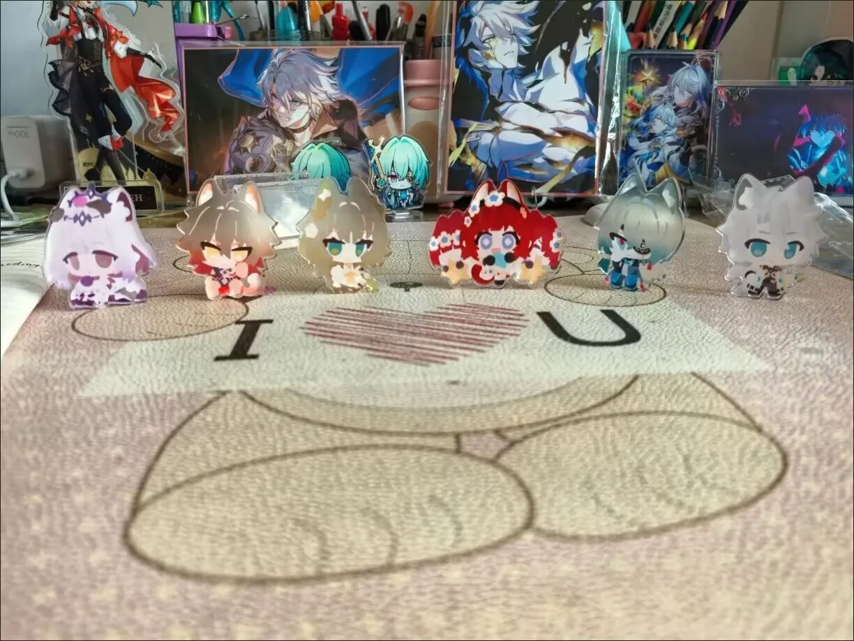 「Banha: Star Rail」「その瞬間、Xia、Bai 'e、Wan Di、Ti Bao、Xia Die、Agleya」ボーダーレス厚い自作スタンディー スタンディングサイン