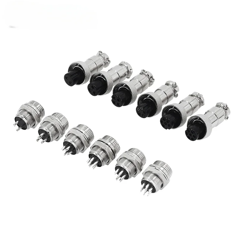 GX12 Aviation Connector 2P 3P 4P 5P 6P 7P Fixed Terminal Block Mobile Docking Type Electric Wire Cable Connector Female & Male