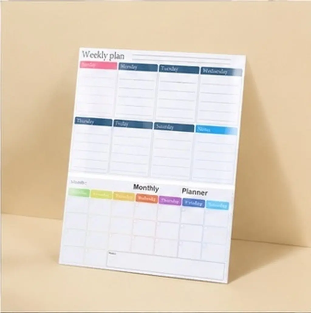2Pcs Magnetic Note Plate Erasable Message Board Fridge Writable Planning Board Household Schedule Fridge Schedule