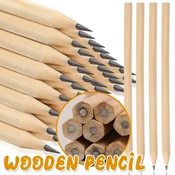 Wood Black Lead Pencils Hexagonal Grip Pencil HB Graphite Pencil Pack Writing Painting Sketching Supplies for Classroom Office