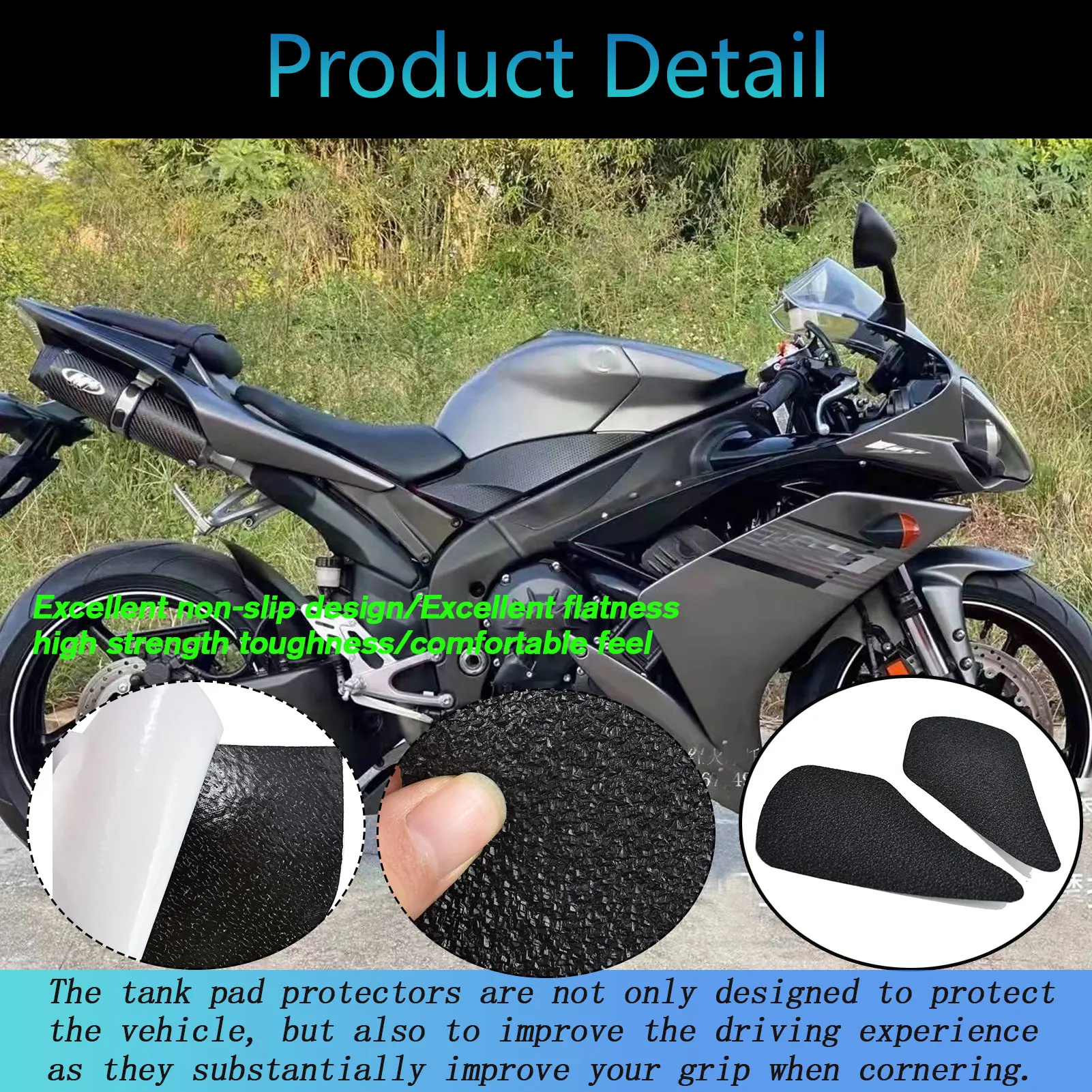 

Для YZF R1 бак тяговая боковая накладка газовое топливо наколенник наклейка для Yamaha YZF-R1 YZFR1 2007 2008, наклейки на мотоцикл, аксессуары