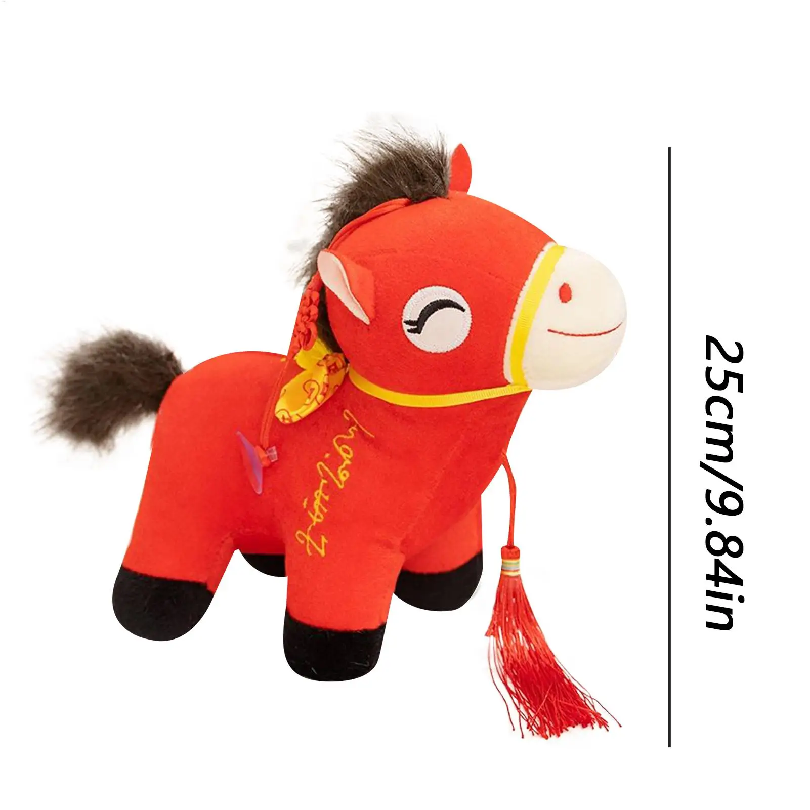 Stuffed Horse Plush Toy Mascot Collection Horse Stuffed 9.8Inch Toy Soft For Travel Souvenir Decor For Room Accessory For Girl