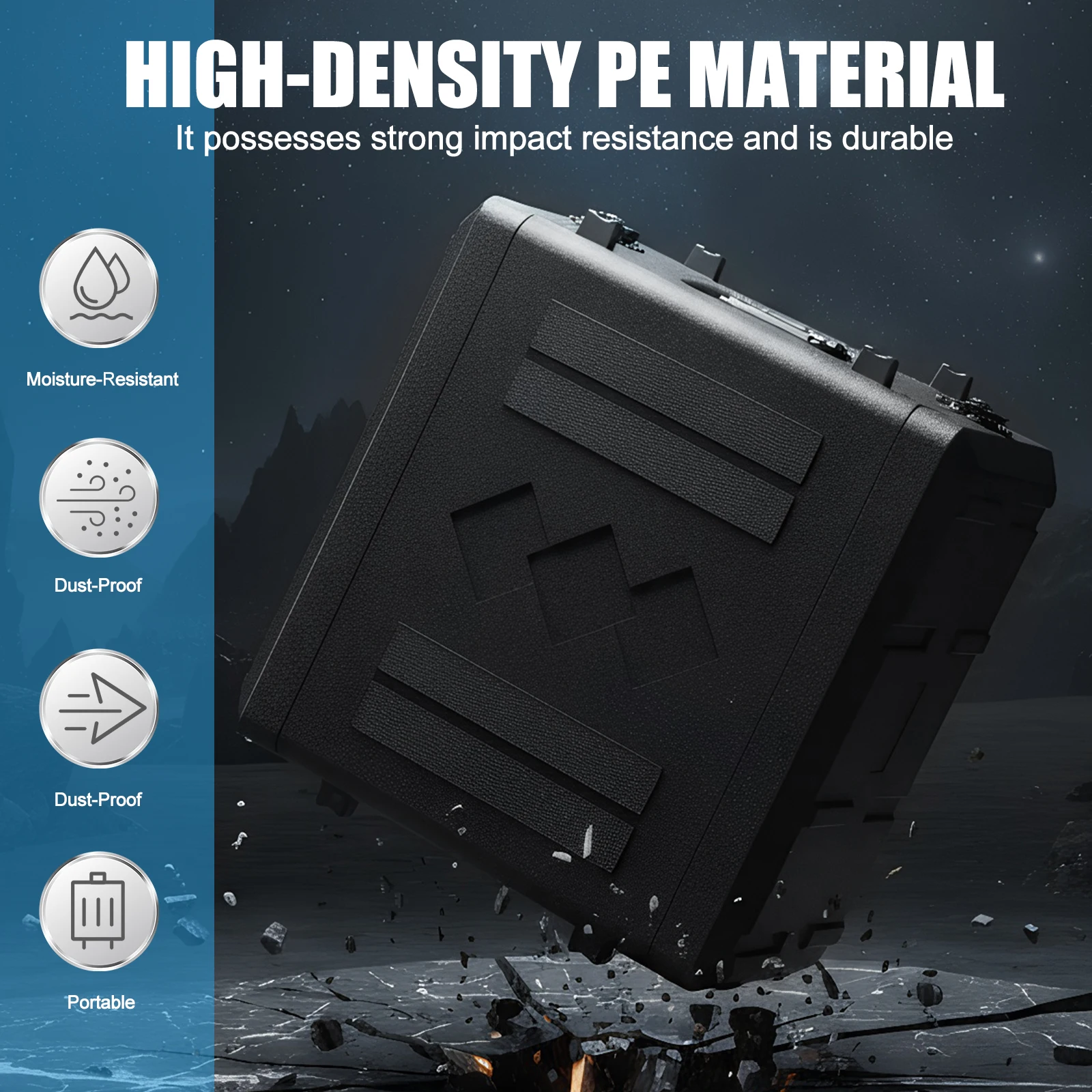 

Водонепроницаемый ударопрочный органайзер из ПЭ пластика для аудиоусилителей и инструментов, для оборудования управления сценическим освещением