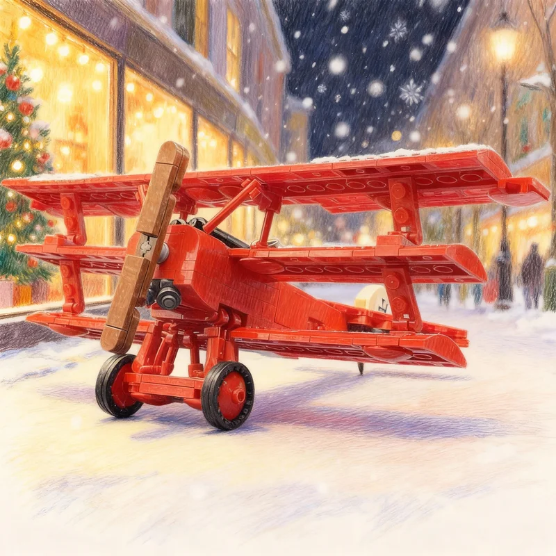 

269pcs MOC Fokker Dr I Model Building Blocks Toys Christmas Gifts Architecture Assemble DIY Idea Brick Kids Creative Education