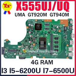 X555UJ Laptop Motherboard For ASUS X555U X555UB X555UQ X555UA A555U F555U K555U A555UJ F555UJ I3 I5 I7 4GB GT920 GT940 Mainboard