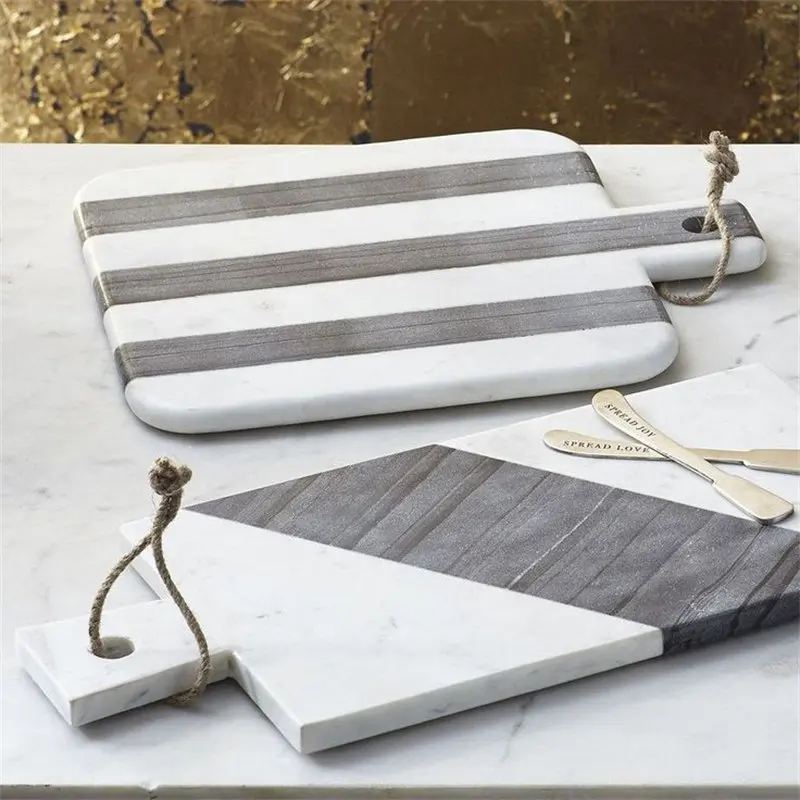 Marble Antibacterial Chopping Board,Handled Kitchen Cutting Block,Cake Dessert Fruit Plate,Bread Melon Plating Board