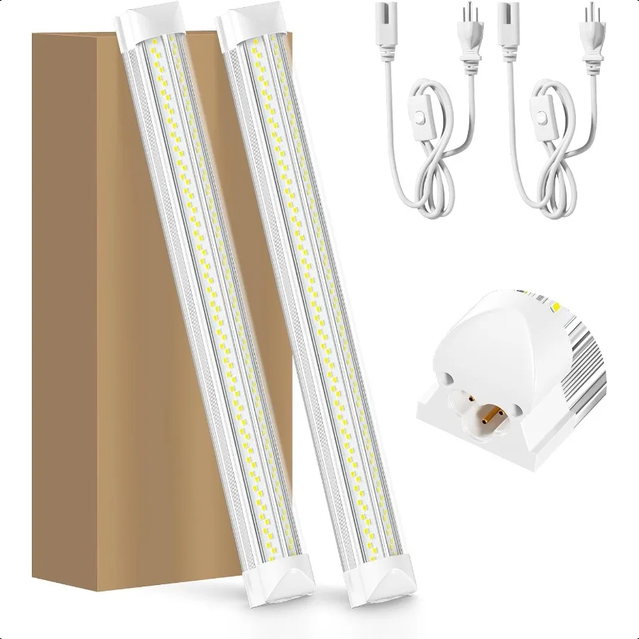 Luzes de loja led tubo de luz led 25w 6000k iluminação de garagem er brilhante sob a iluminação do armário conectável com plug luzes de loja para ga