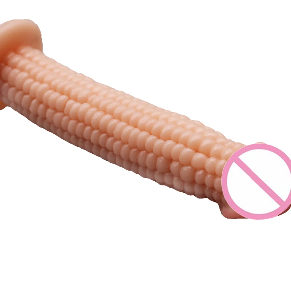 New arrival Erotic sex toy dick Corn shaped sex for female Vagina massager plastic penis for sale