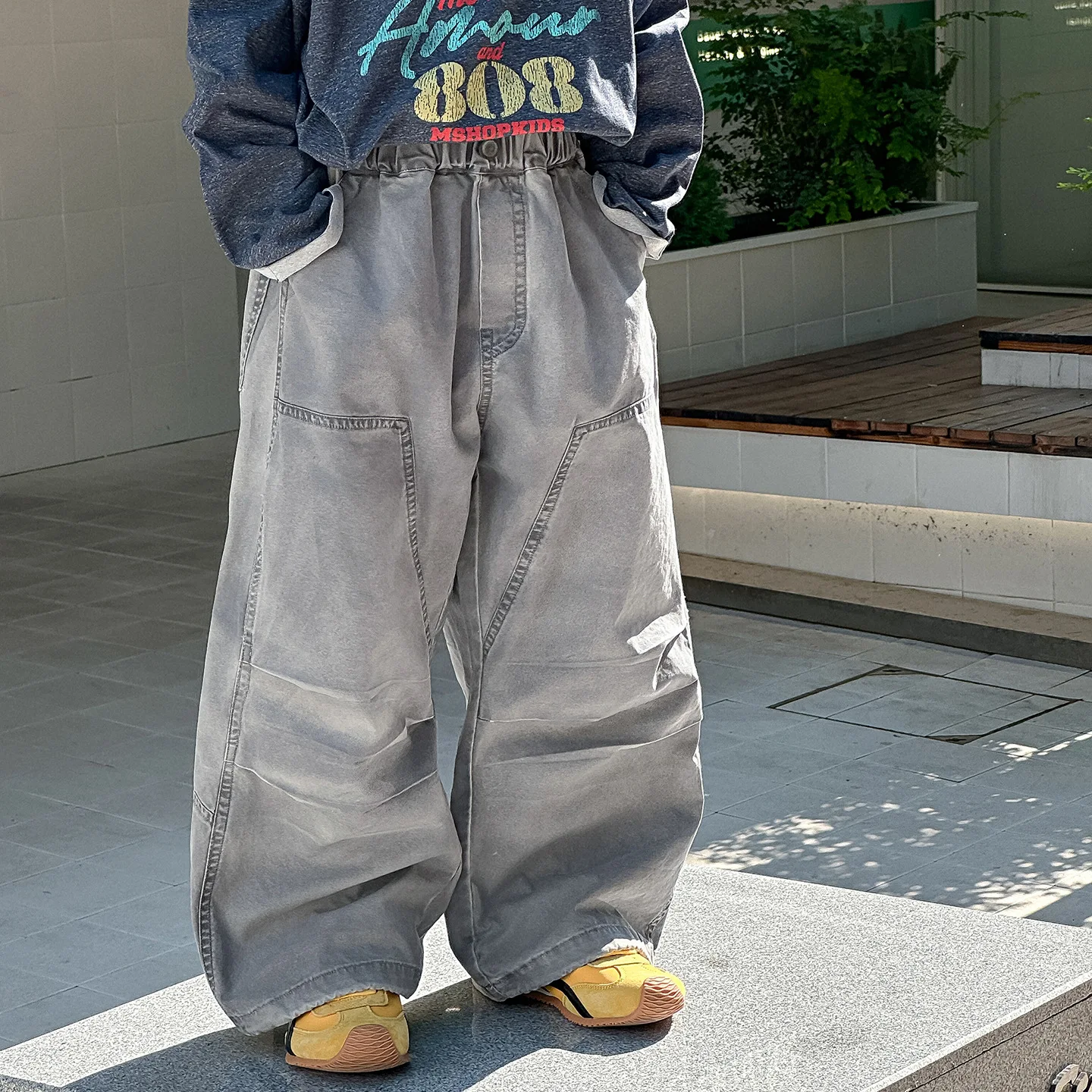 

Children Clothes Boys Pants Autumn Korean Style 2025 New Korean Style Cool Trendy Casual Solid Color Loose Wide Legs Pants