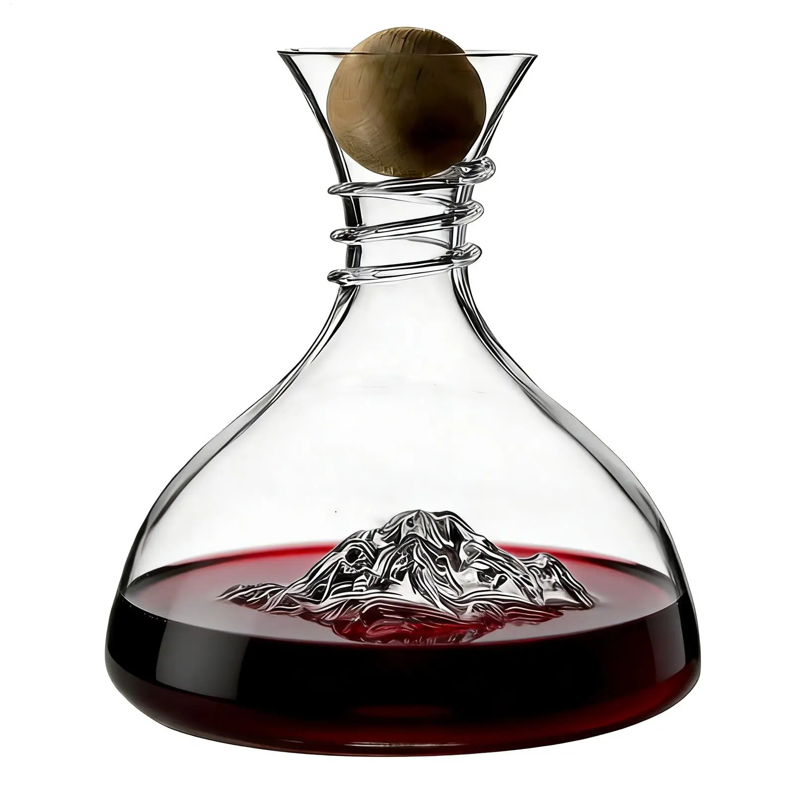 1800ml Wine Decanter Transparent Creative Crystal Decanter Glass Serveware Large Capacity Wine Aerator Iceberg Decanter