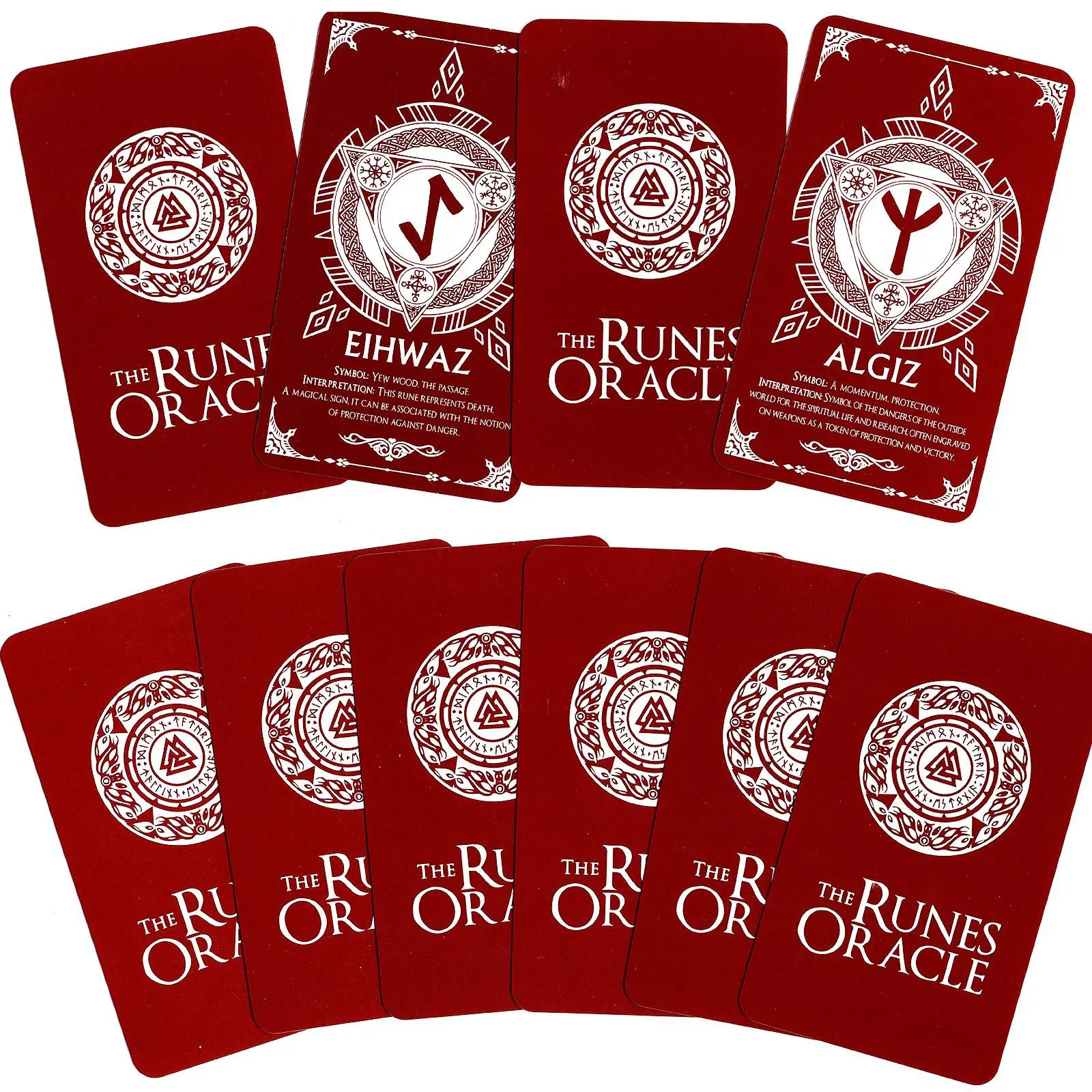 12x7cm runes oracle cards 48pcs bicolor versions Tarot deck board game  Entertainment Board Family Party Playing Game