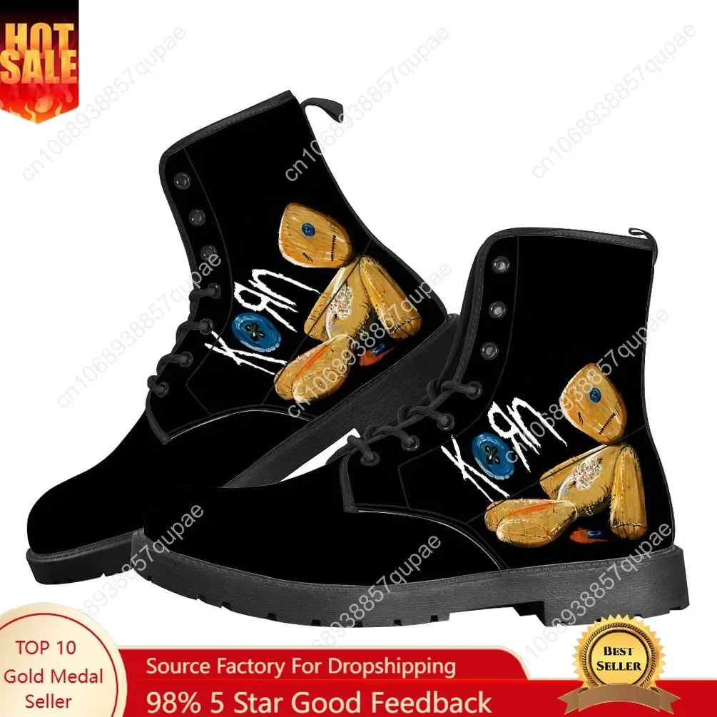 Korn Rock Band Casual Boots Rock Singer Mens Womens Teenager Shoes Fashion Boot Outdoor High Quality Couple Customize Made Shoe