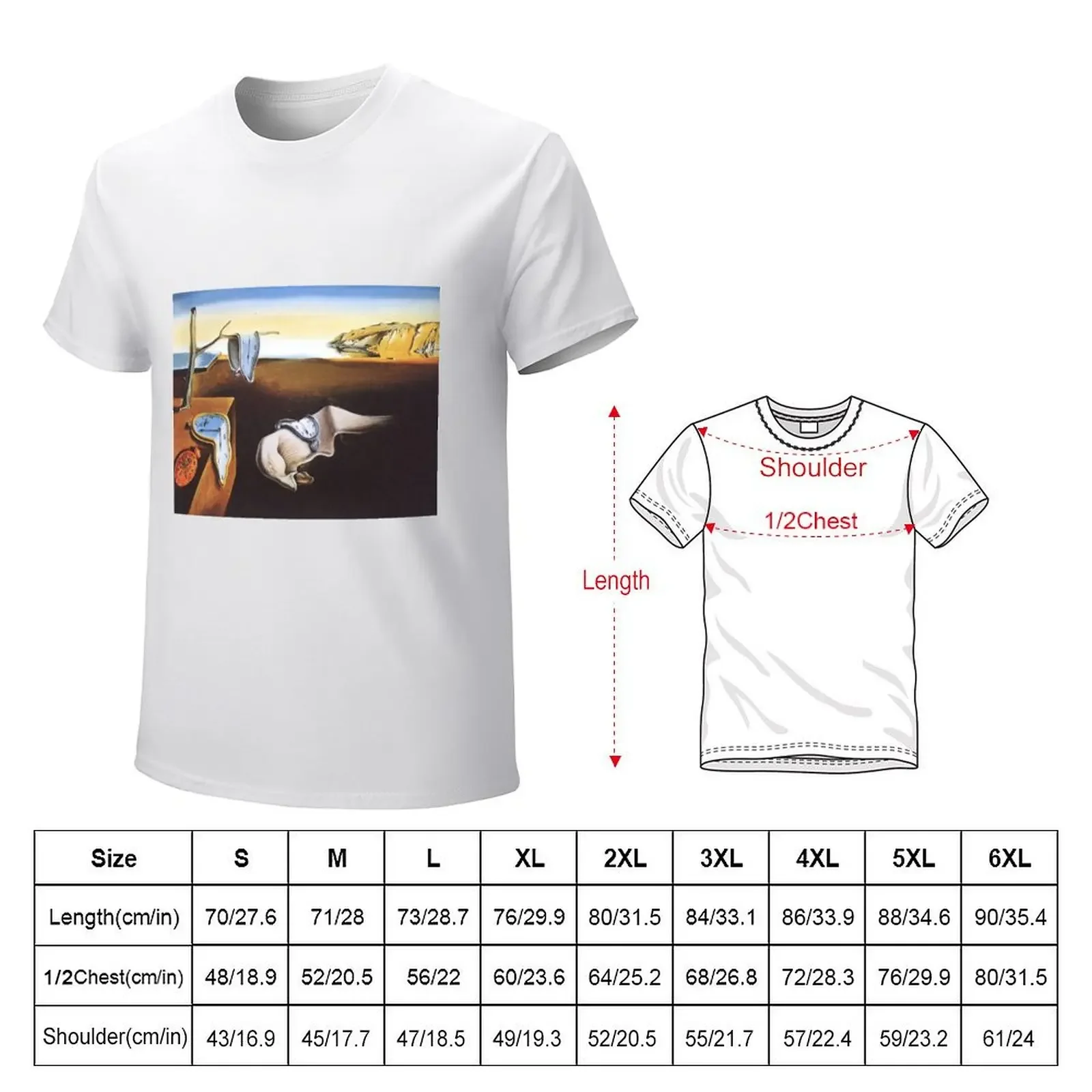 Salvador Dali The Persistence of Memory T-Shirt sublime plus size tops summer tops Short sleeve tee men t shirts