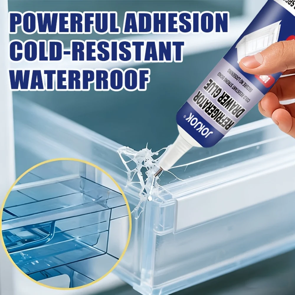 1 Strong Refrigerator-Specific Repair Adhesive | Quick-Drying Enhanced Type, Transparent, Low-Temperature and Freezing Resistant