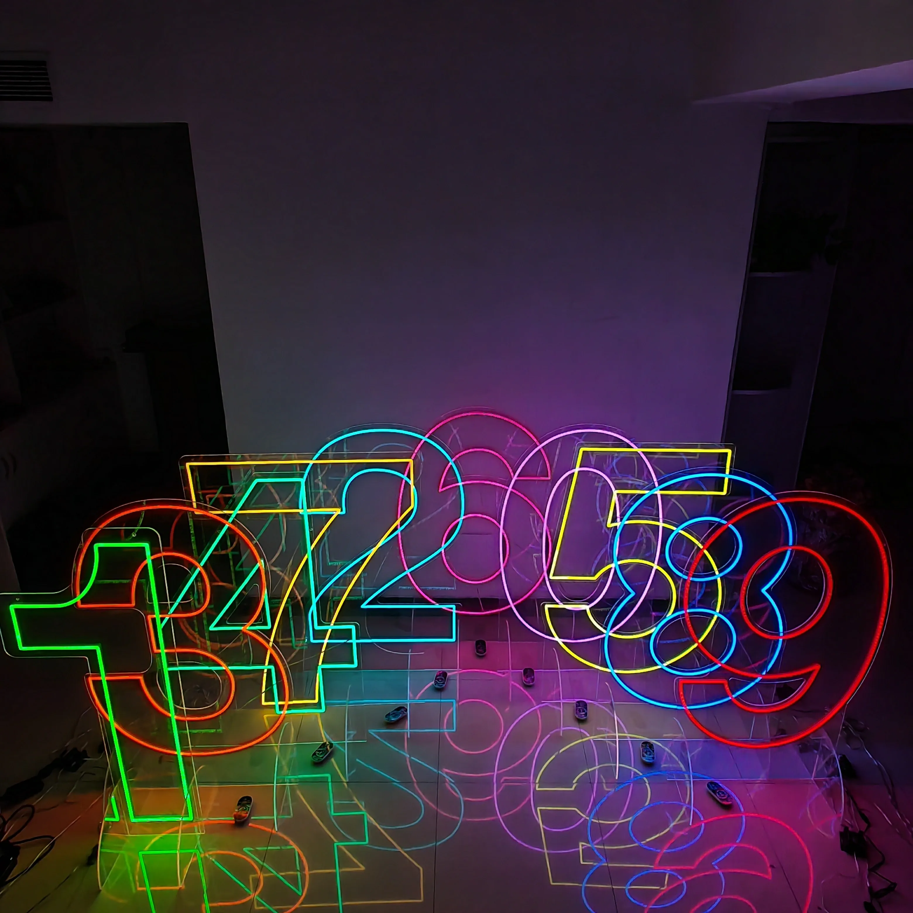 Personalized 2FT 3FT 4FT 0-9 A_Z Number Sign Neon Number Custom Wall Acrylic Led Neon Sign Family Birthday Party decor