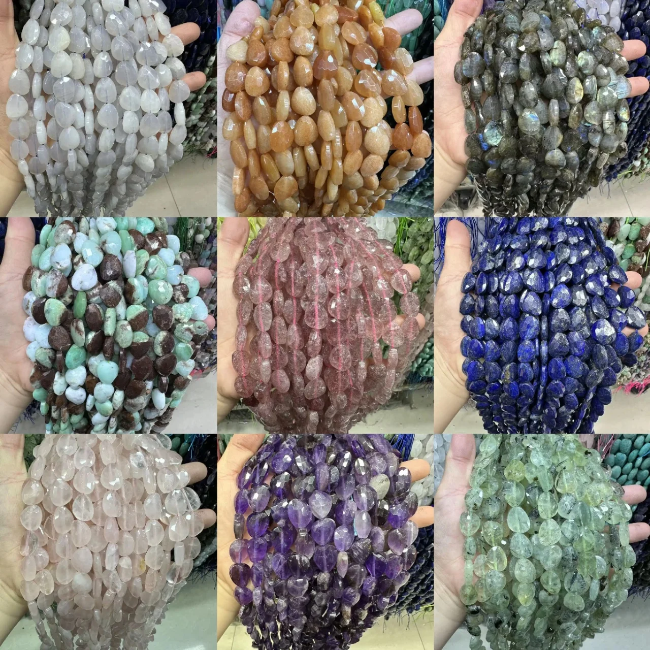 Natural Tourmaline Amethyst Gemstone Faceted Irregular Loose Beads Making DIY Bracelet Necklace Jewelry Accessories Trendy Gift