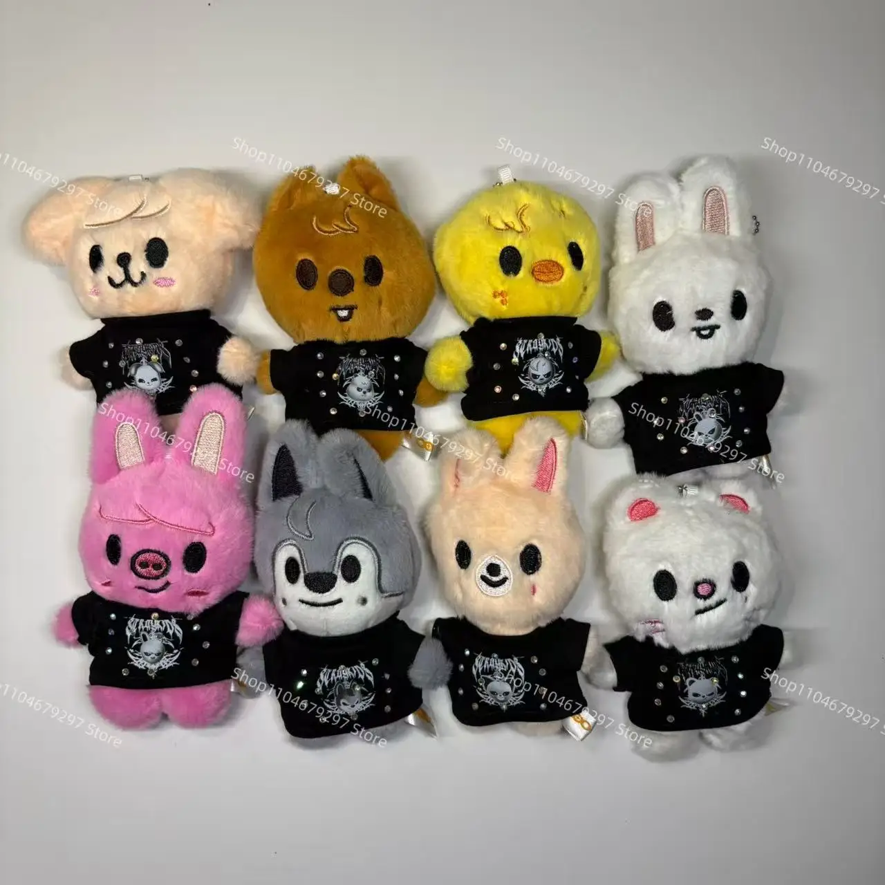 SKZOO Verdwaalde Kinderen Sleutelhanger Kwade Badge met Diamant T-shirt Idool Concert Stijl SKZ Fan Collectie Kindercadeau