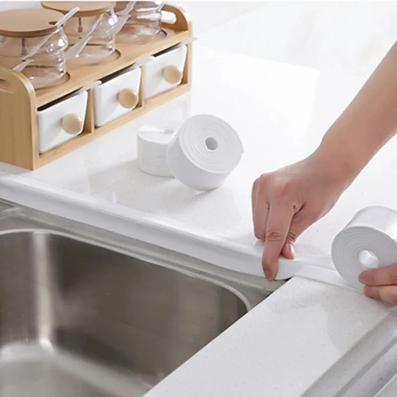 

For Bathroom Kitchen Accessories Shower Bath Sealing Strip Tape Caulk Strip Self Adhesive Waterproof Wall Sticker Sink Edge Tape