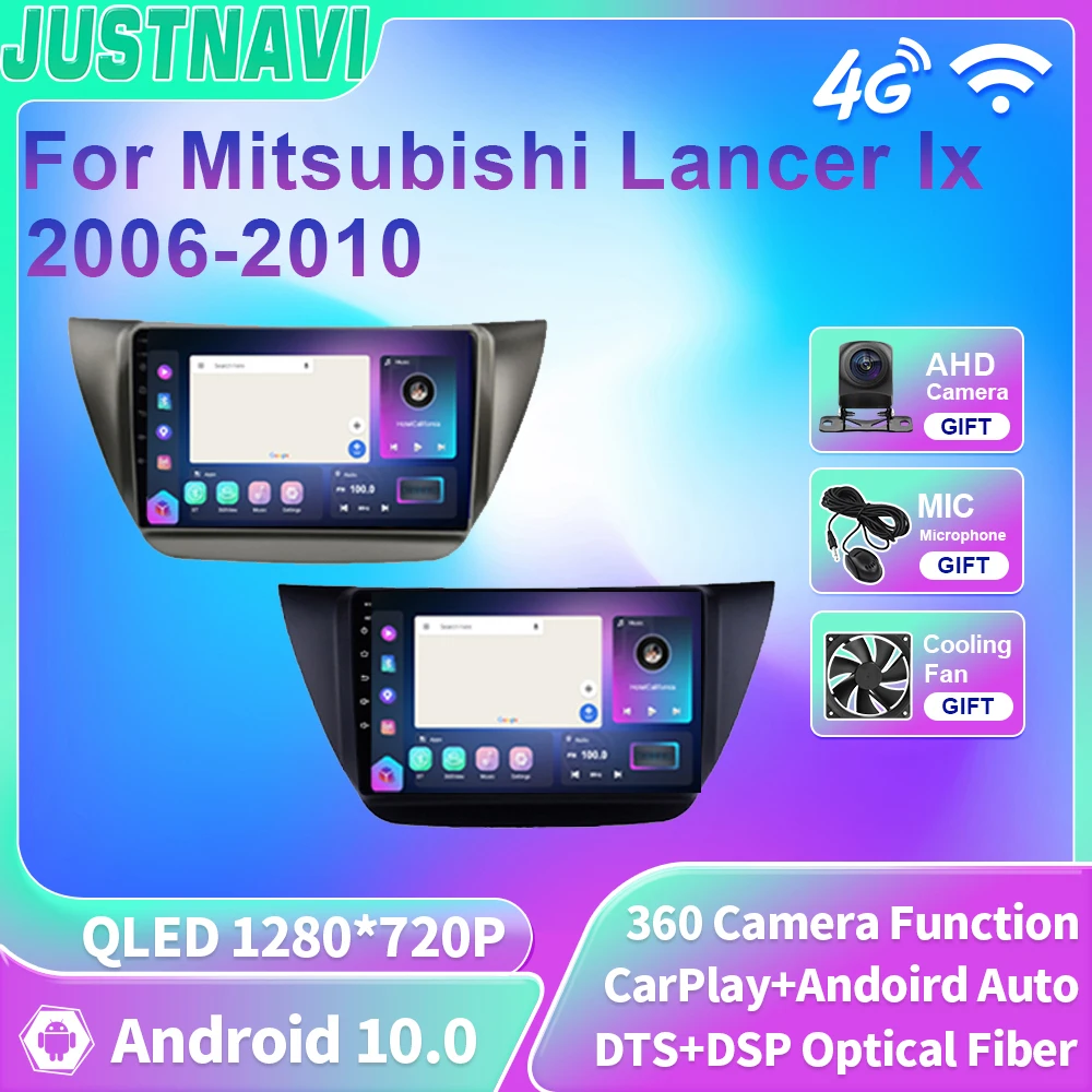 

Автомагнитола JUSTNAVI QLED для Mitsubishi Lancer LX 2006-2010, мультимедийный видеоплеер с колесным приводом, навигация для Carplay, 4G, Wi-Fi, BT, GPS