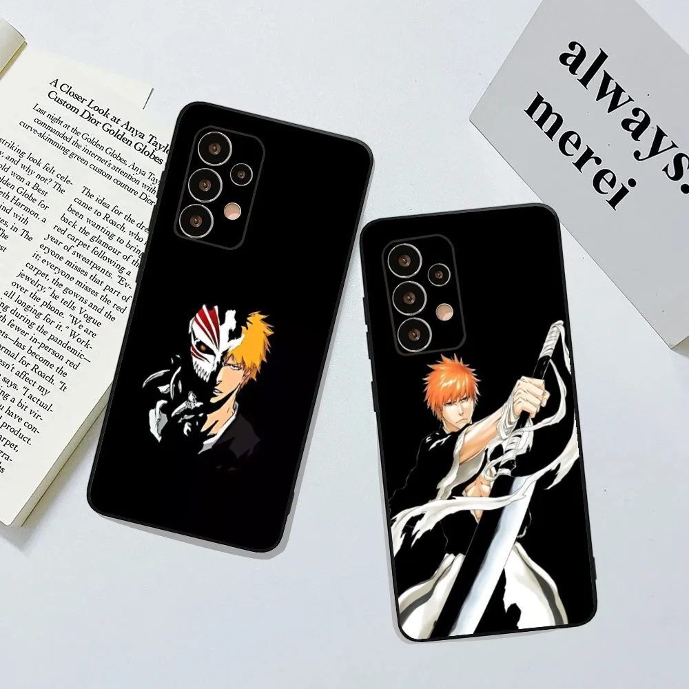 

Anime B-Bleach Phone Case For Samsung Galaxy A20,A21s,A22,A31,A32,A52,A53,A72,73,A80,A91Soft Black Cover