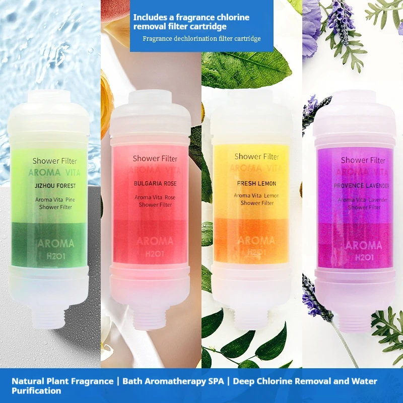 

Scented Shower Head Filter For Chlorine removal,Water Softener,Soft Hair,Bathroom Accessories