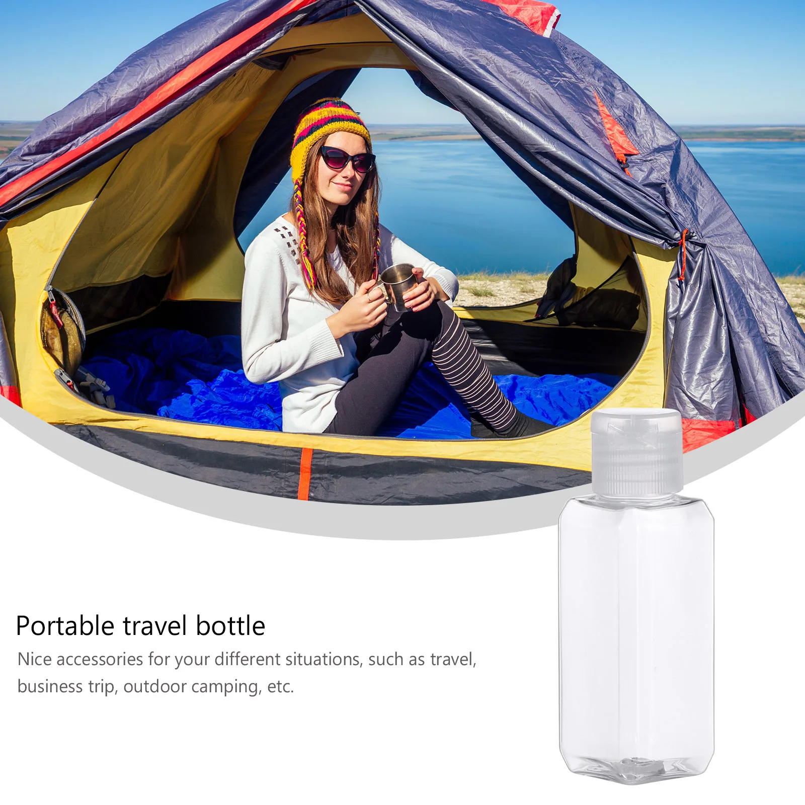 

20pcs Alcohol Plastic Bottle 50Ml Empty Refillable Containers For Travel Portable Dispenser Small Reusable Leakproof Outdoor