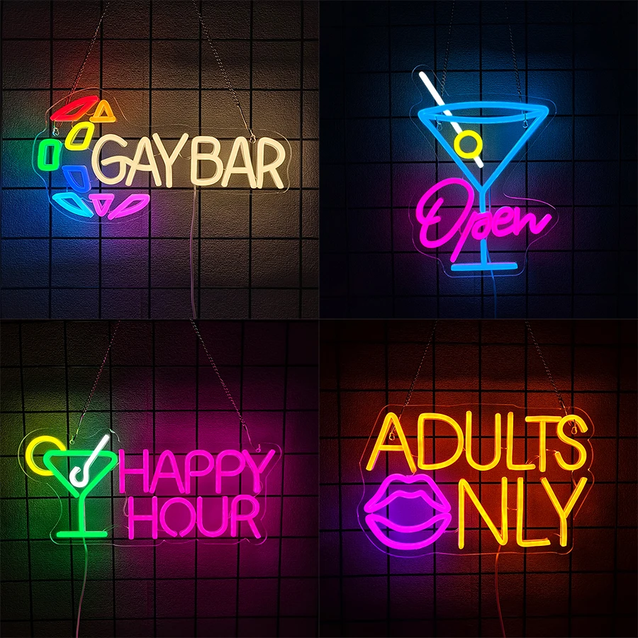 

Неоновая вывеска «Happy Hour», иконка для коктейль-бара, питание от USB, подходит для баров, ресторанов, праздничных вечеринок, декора клубов.